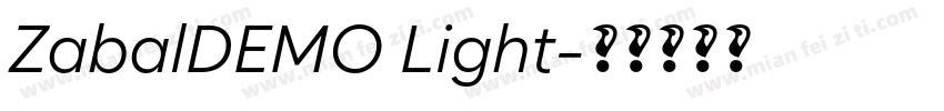 ZabalDEMO Light字体转换